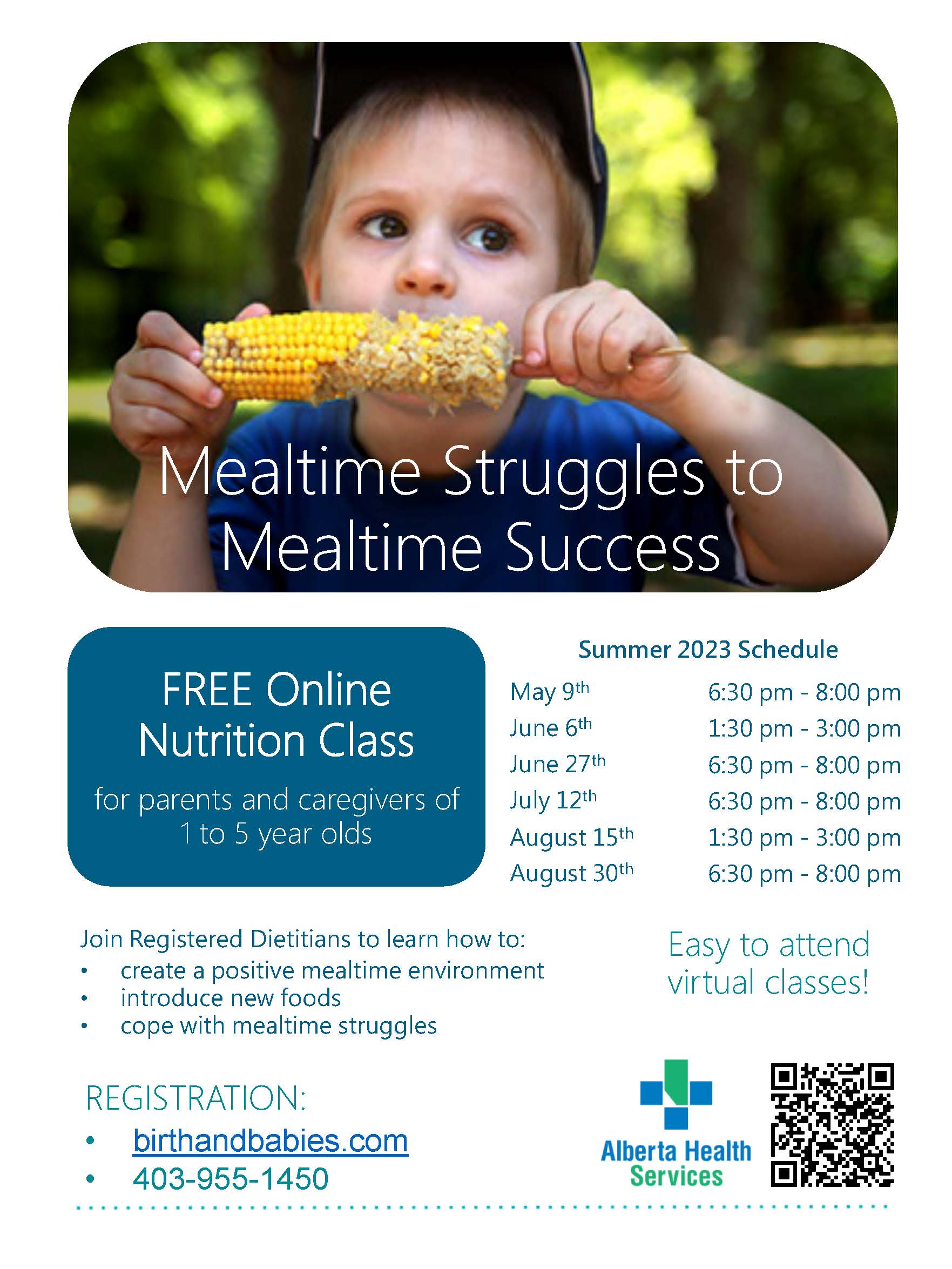 Free Online Nutrition classes from AHS
